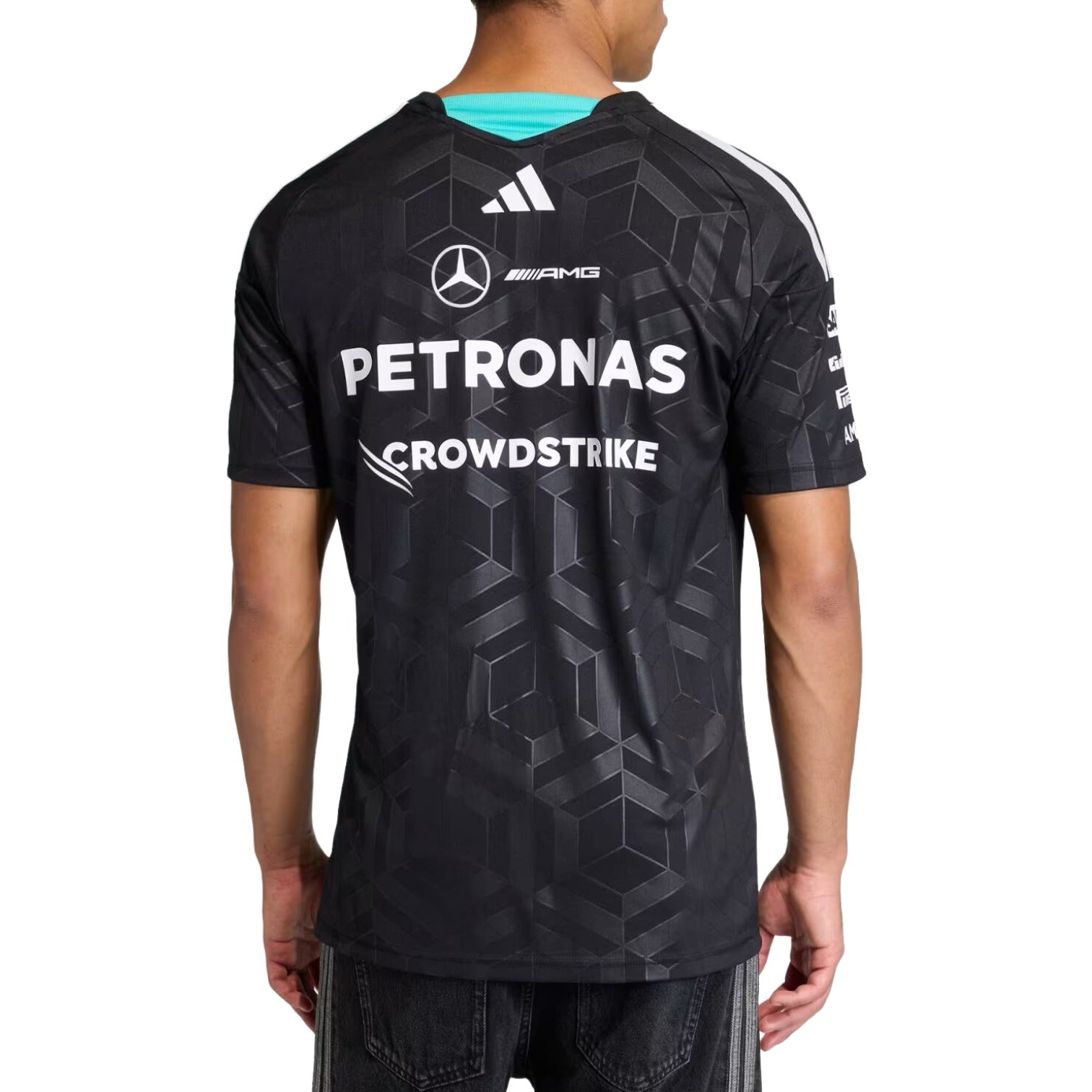 Футболка пилота команды Adidas x Mercedes AMG Petronas Formula 1, черная — фото 3