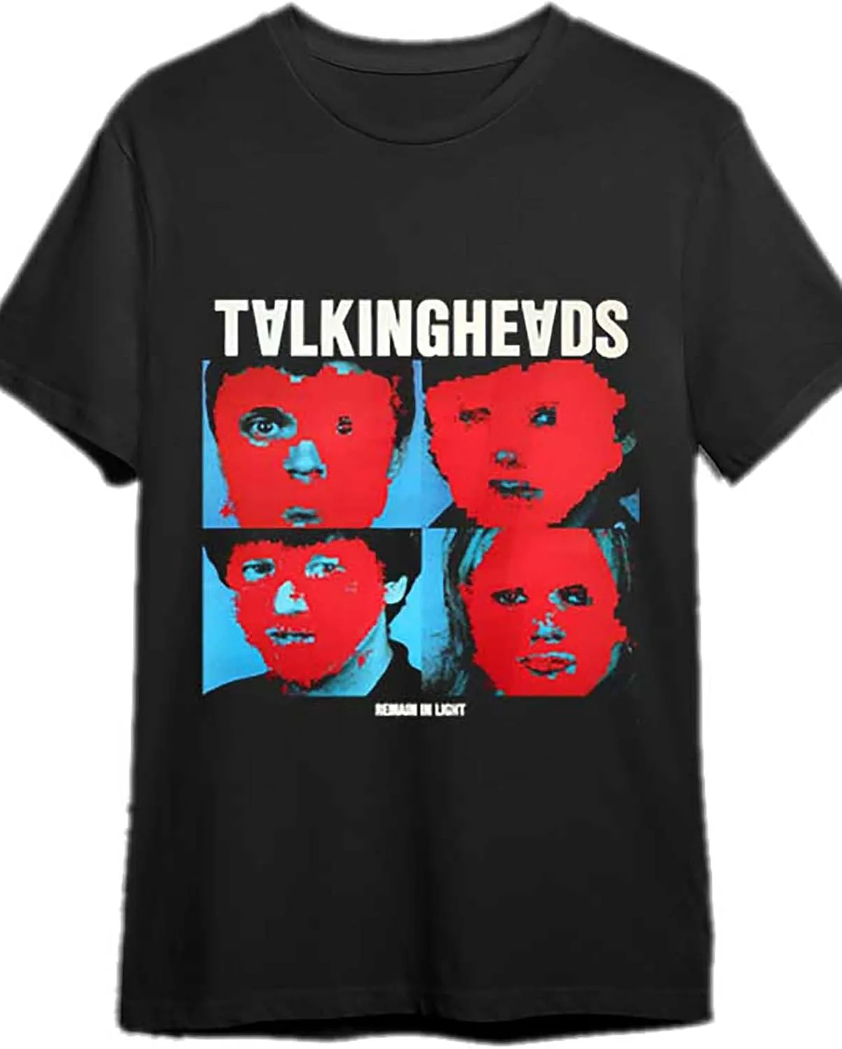 

Мужская футболка с принтом альбома Talking Heads 'Remain in Light', черная, 100% хлопок NEKO MENA