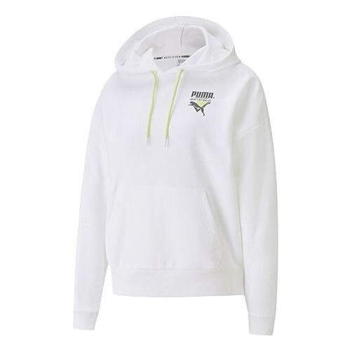 

Толстовка tailored for sport hoodie 'white black green' Puma, белый