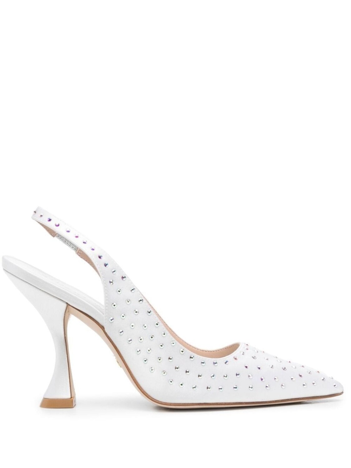 

Stuart Weitzman туфли с ремешком на пятке и кристаллами, белый