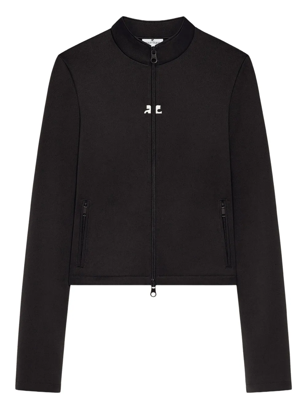 

Укороченная куртка на молнии Courrèges, черный