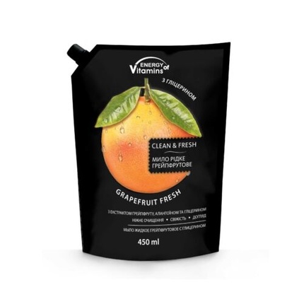 

Жидкое мыло Grapefruit Fresh, 450 мл, сменная упаковка, Energy Of Vitamins