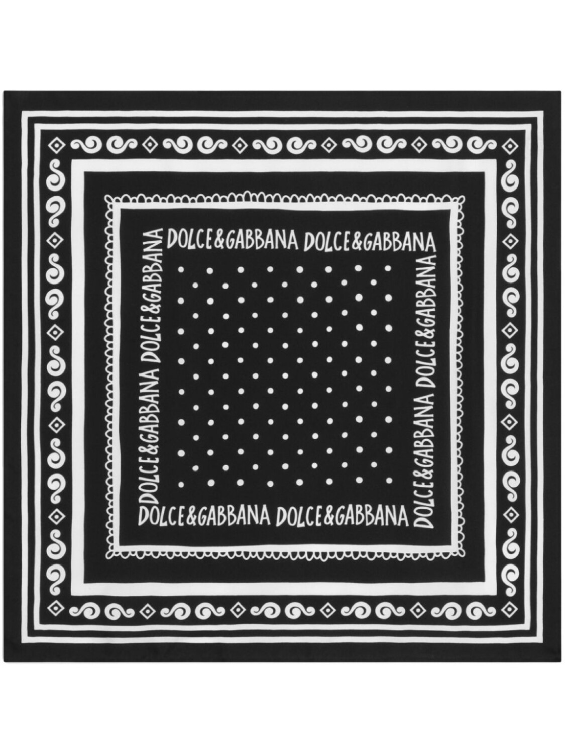 

Шарф с принтом банданы Dolce & Gabbana, черный