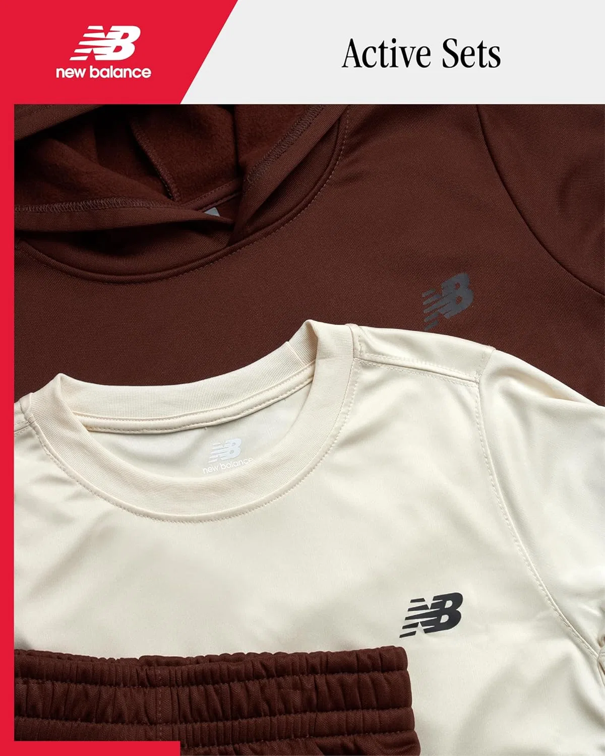 Детский спортивный костюм из 3 предметов New Balance, цвет Rich Oak Linen — фото 2