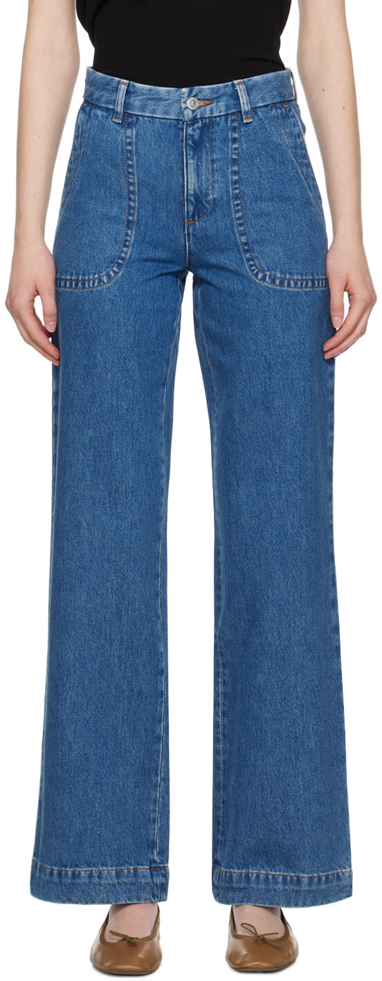 

Джинсы цвета индиго с морской стороны A.P.C., цвет Washed indigo