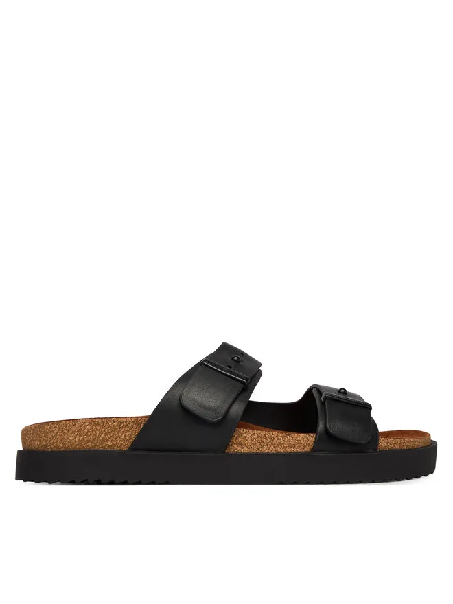 Tommy Hilfiger Мюли Cork Adjustable Lth Sandal FM0FM05754, черный
