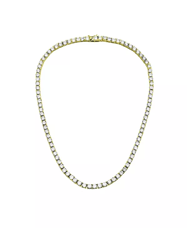 

Ослепительное теннисное ожерелье с кубическим цирконием 3 мм Rachel Glauber, gold