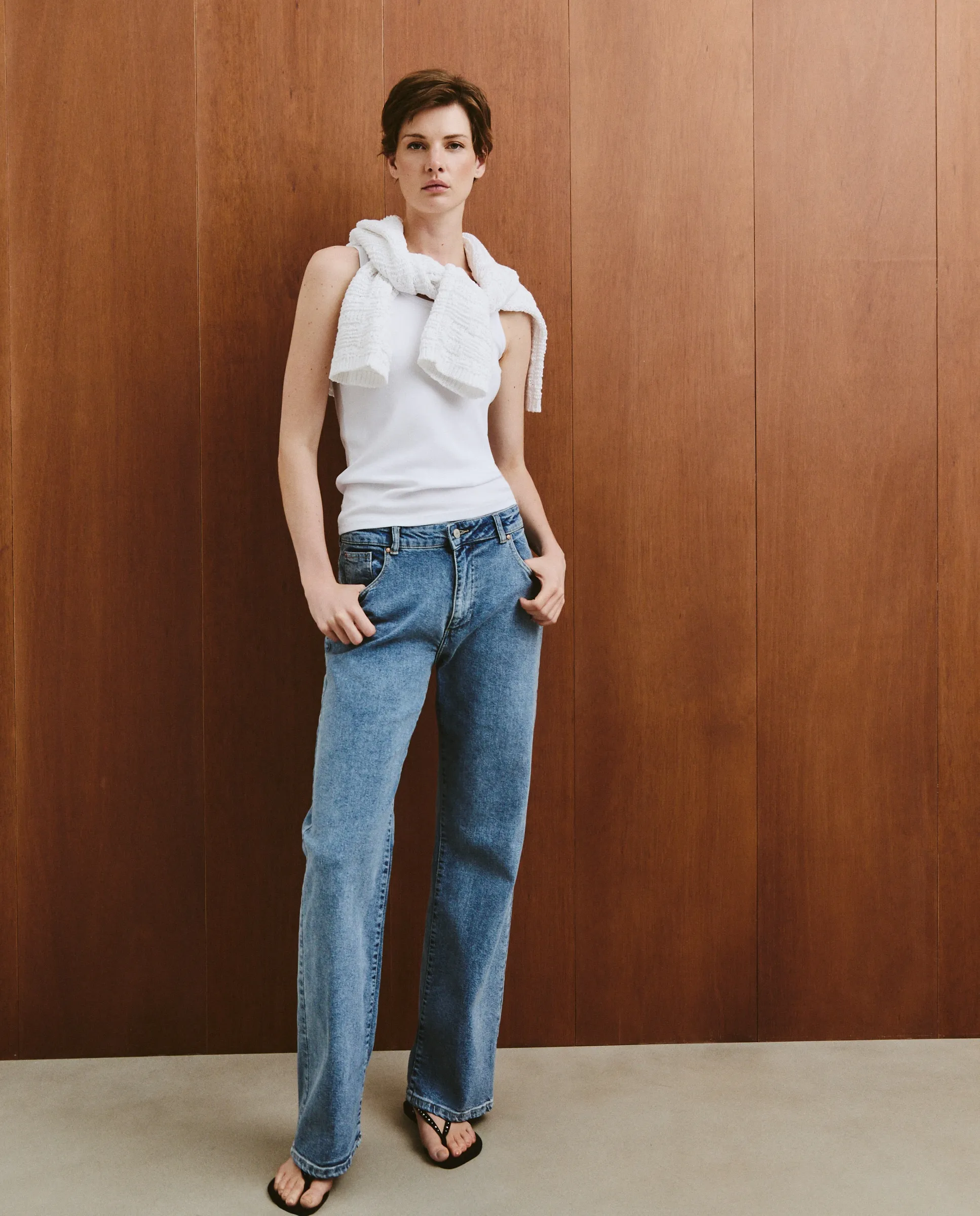

Женская однотонная майка без рукавов Southern Cotton, белый