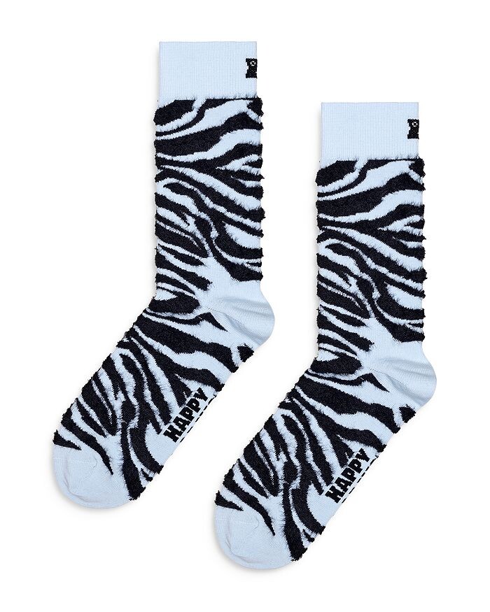 

Happy Socks Пушистые носки с зеброй, синий