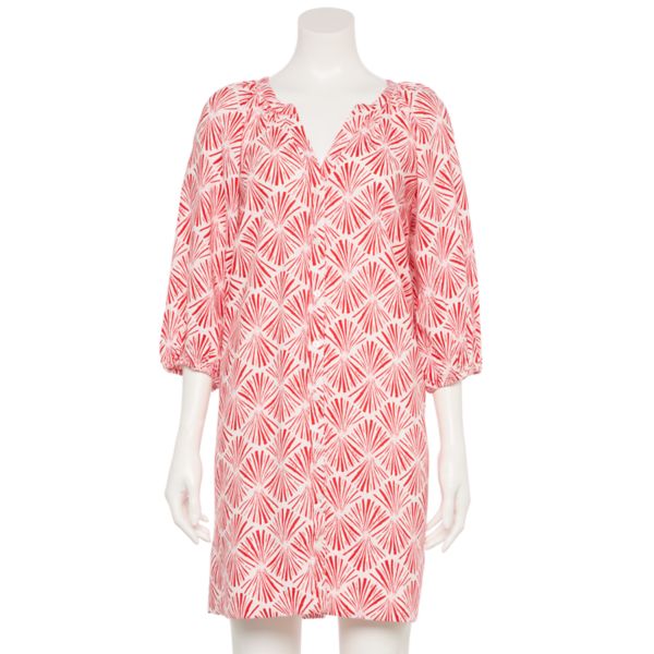 

Женское платье с застежкой на пуговицах Sonoma Goods For Life, цвет red shell print
