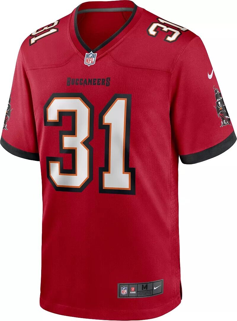 Мужская красная майка Nike Tampa Bay Buccaneers Antoine Winfield Jr. #31 — фото 4
