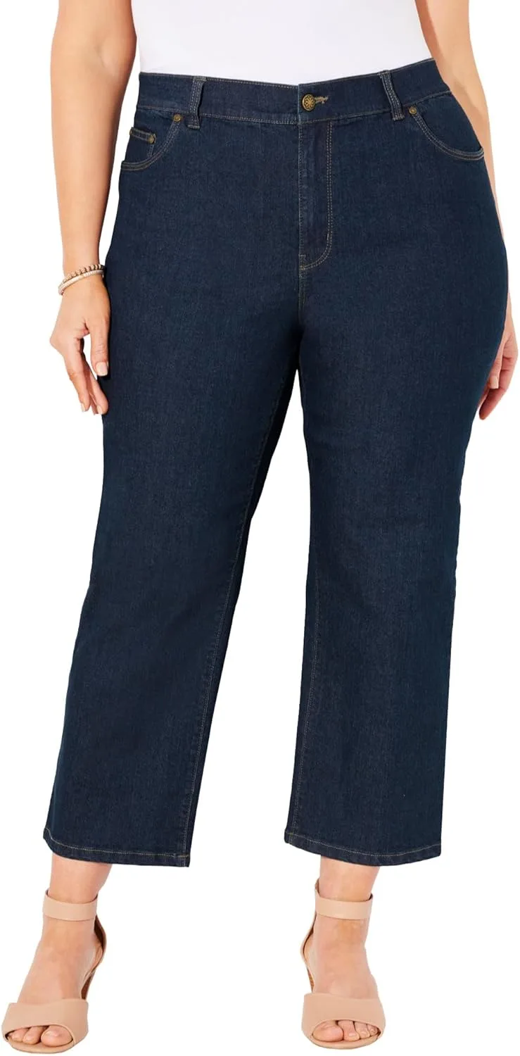 

Женские джинсы Plus Size Petite Right Fit Curvy Crop Catherines