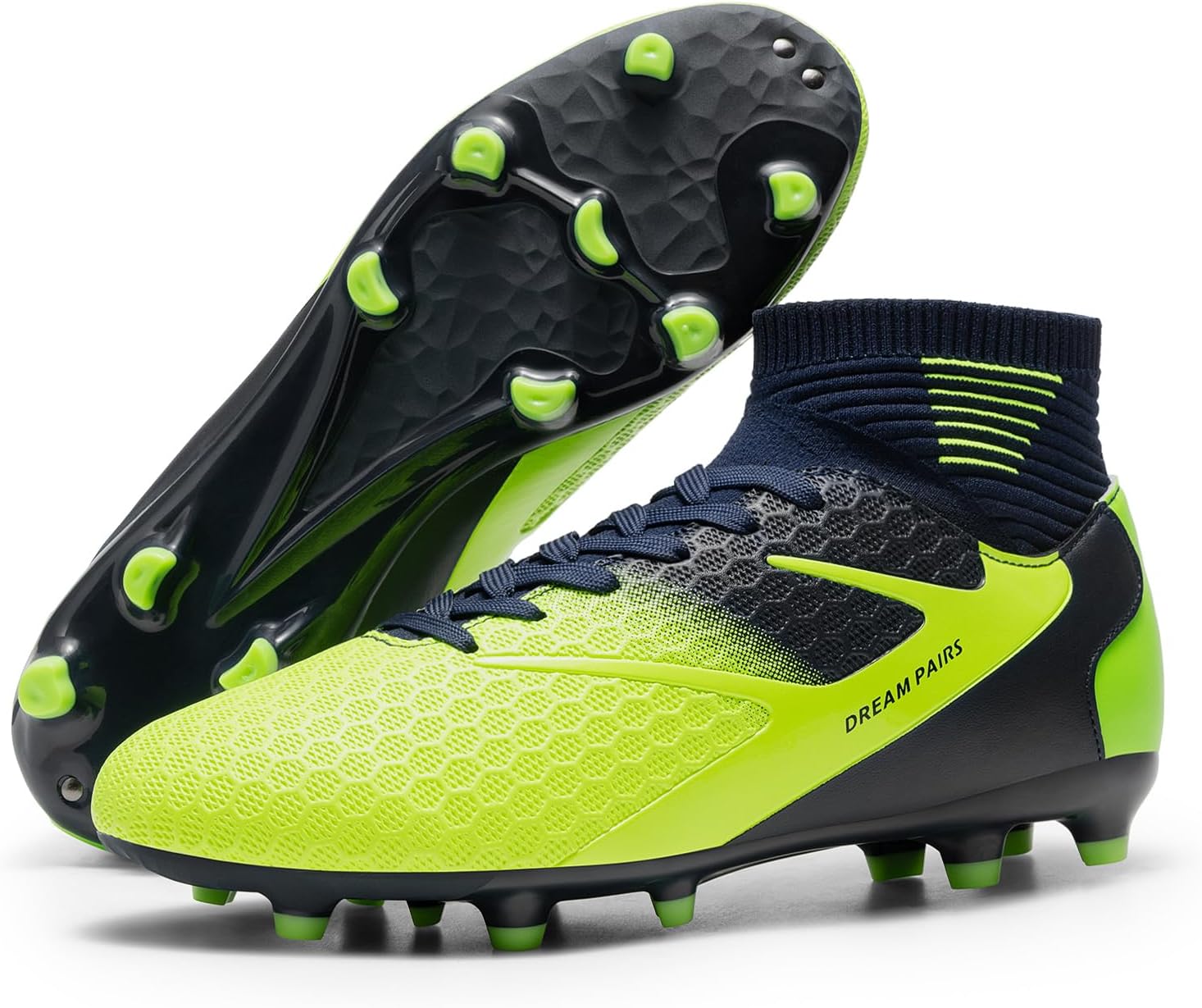

Мужские футбольные бутсы DREAM PAIRS с высоким верхом и шнуровкой, легкие профессиональные спортивные футбольные кроссовки для тренировок, желтый