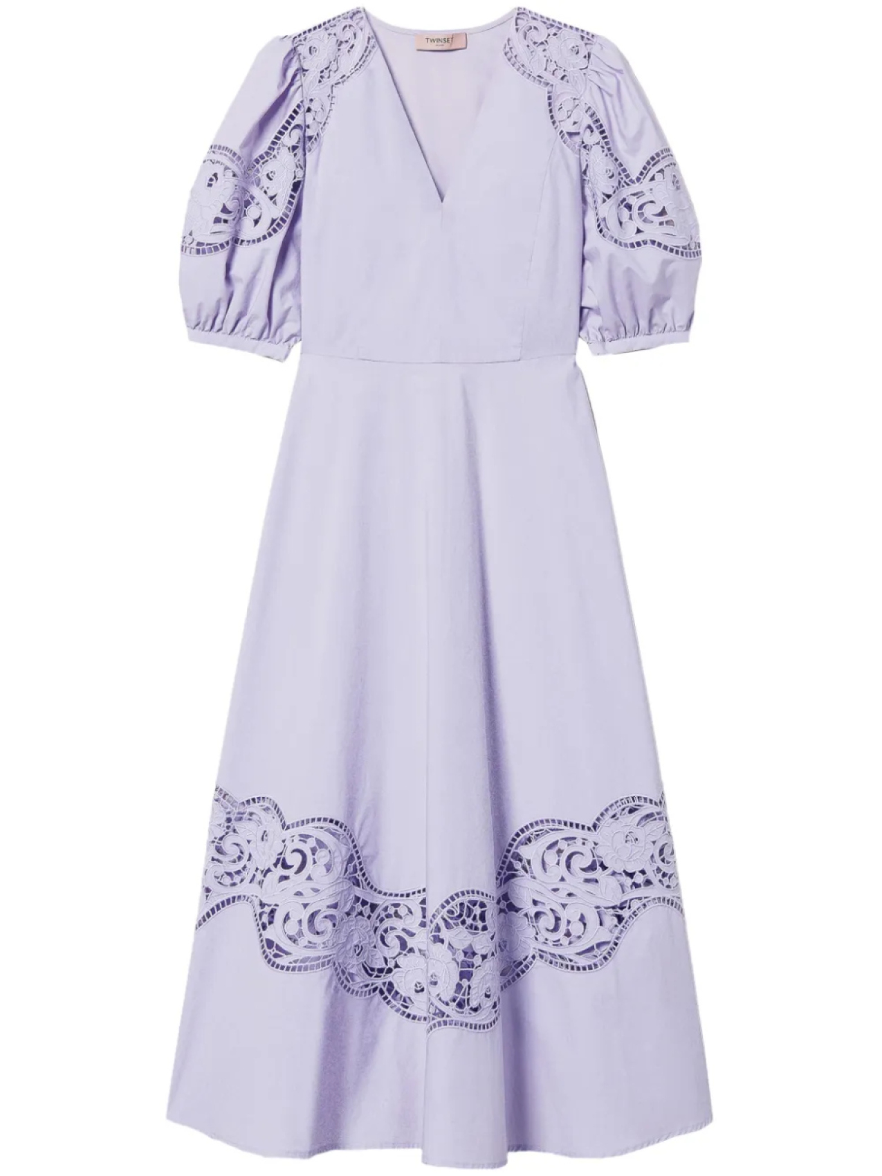 

Платье миди с перфорацией TWINSET, фиолетовый