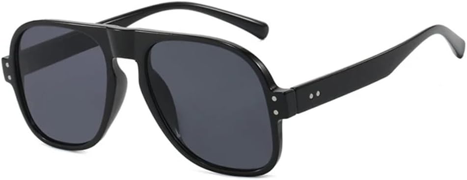 

Солнцезащитные очки UV400 с защитой от УФ-излучения — яркие заклепки, большая оправа, подходят для женщин и мужчин, для бега и занятий спортом на открытом воздухе UYPTK, Black Grey