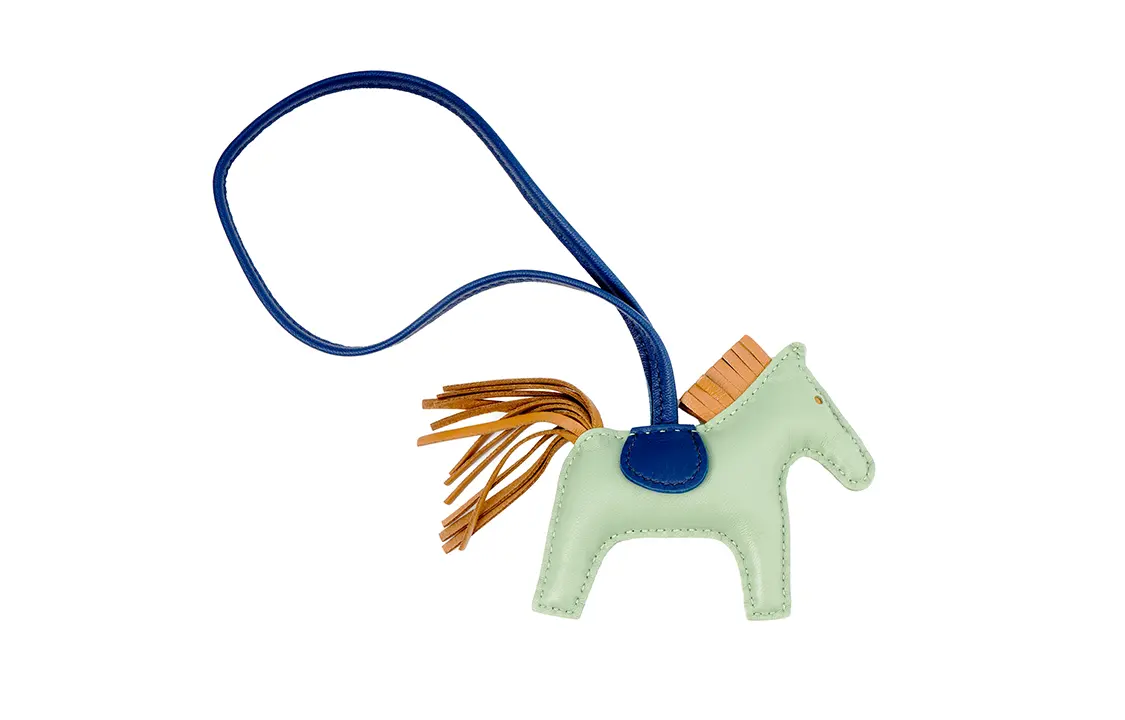 HERMES Эрмес Родео Кулон из овечьей кожи унисекс, Green — фото 3
