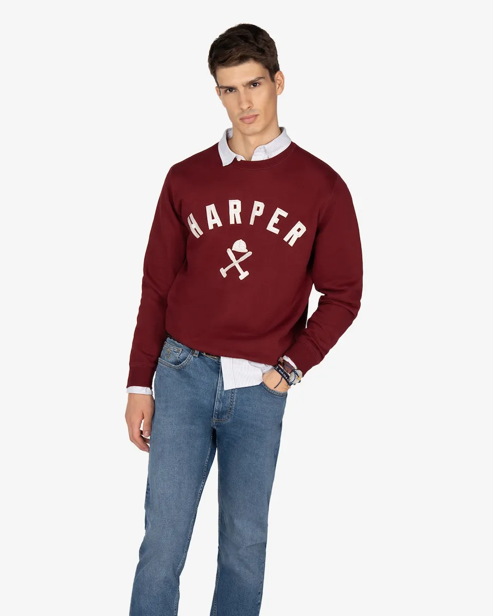 

Мужская толстовка с передним рисунком из хлопка Harper & Neyer, белый/бордовый