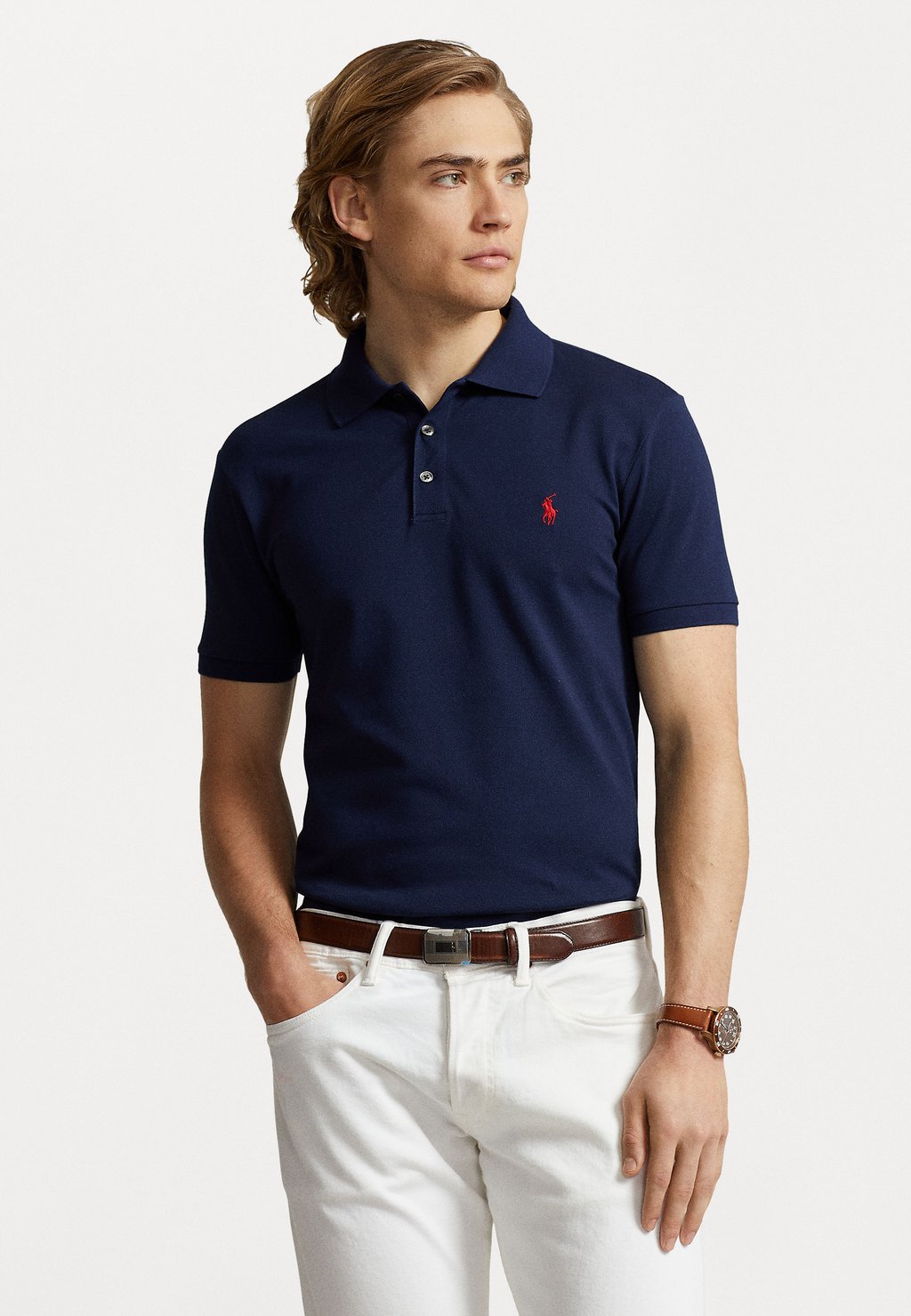 

Поло КОРОТКИЙ РУКАВ Polo Ralph Lauren, темно-синий французский