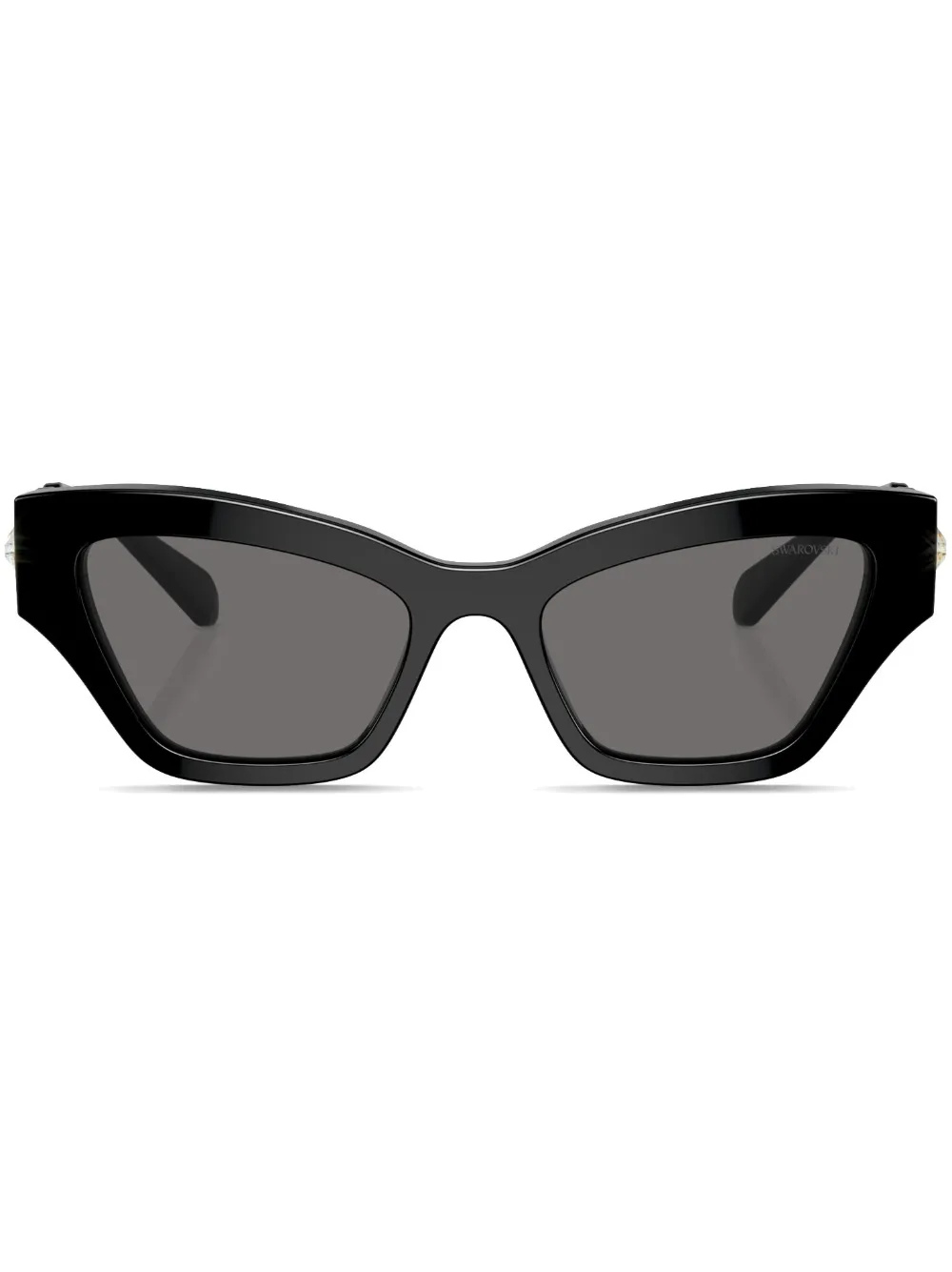 

Солнцезащитные очки в оправе 'кошачий глаз' с кристаллами Swarovski, черный