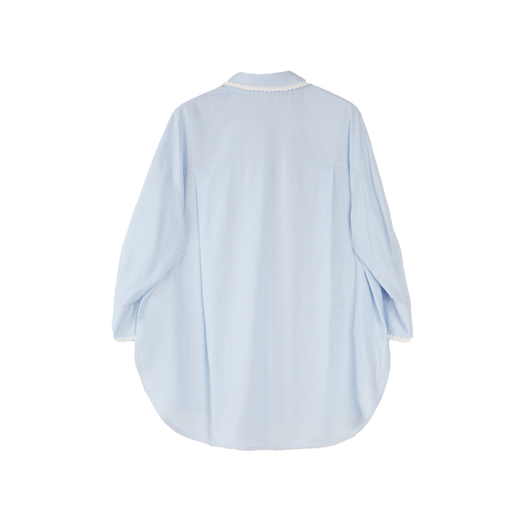 

ELLE Рубашка Women's Blue Lapel Thin