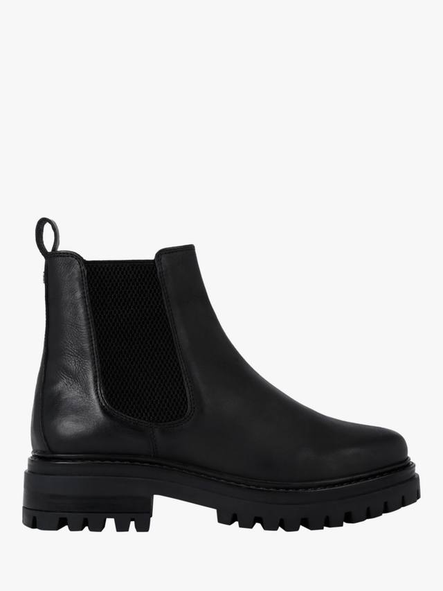 Плюшевые кожаные ботинки челси KG Kurt Geiger, черный