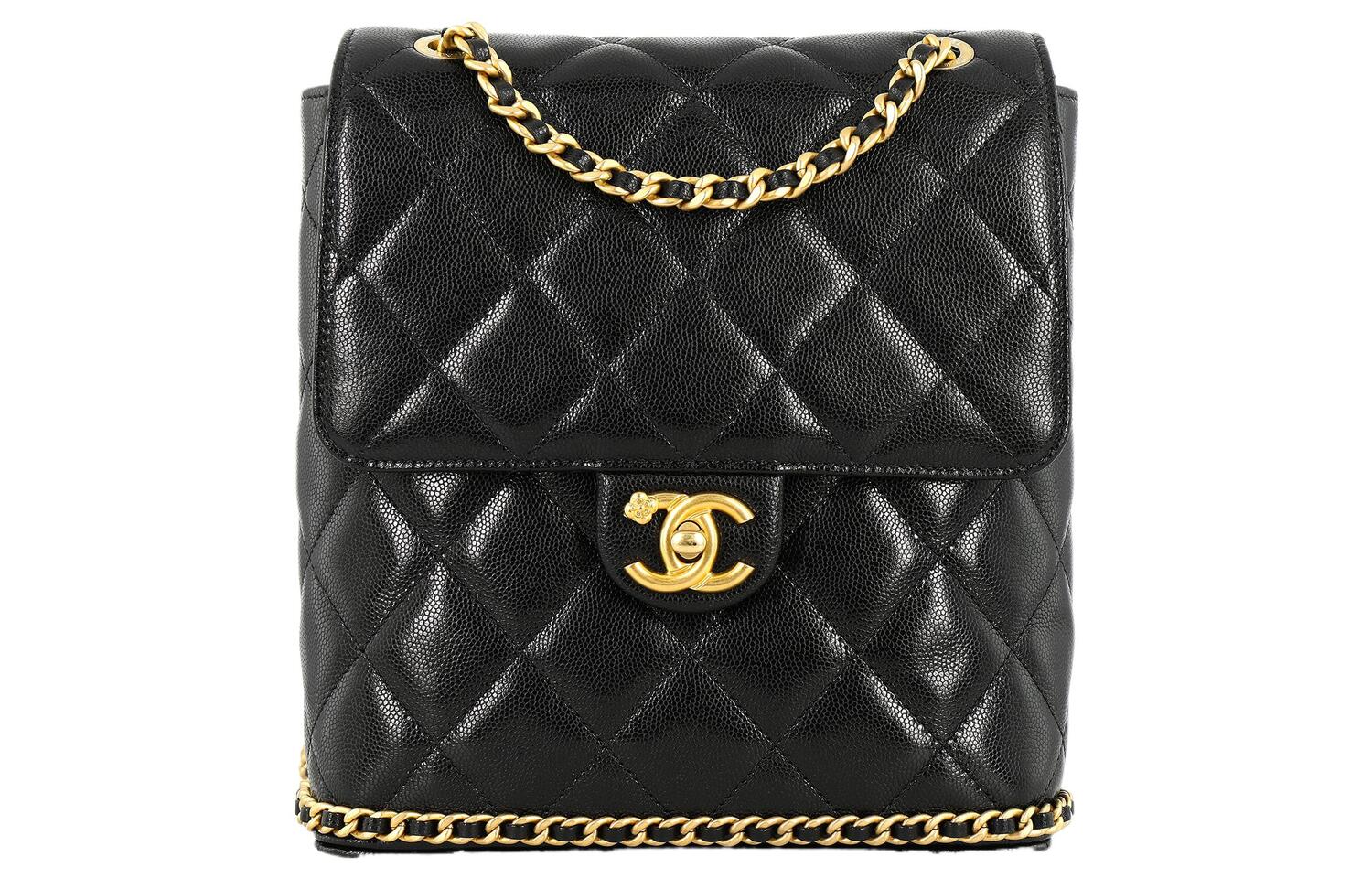

CHANEL Женский рюкзак из телячьей кожи черный