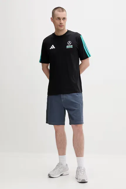 Футболка хлопковая Mercedes Adidas, черный — фото 2