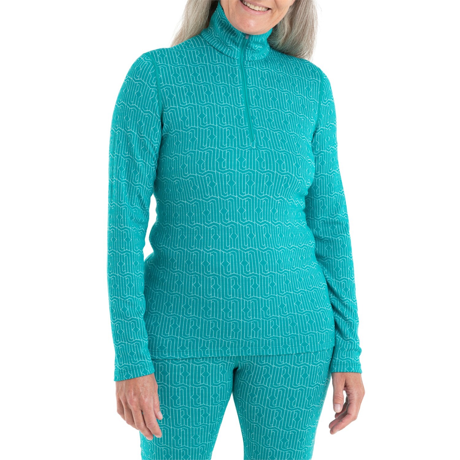 

Топ Icebreaker Merino 260 Vertex Long-Sleeve Half Zip, цвет Flux Green/Snow