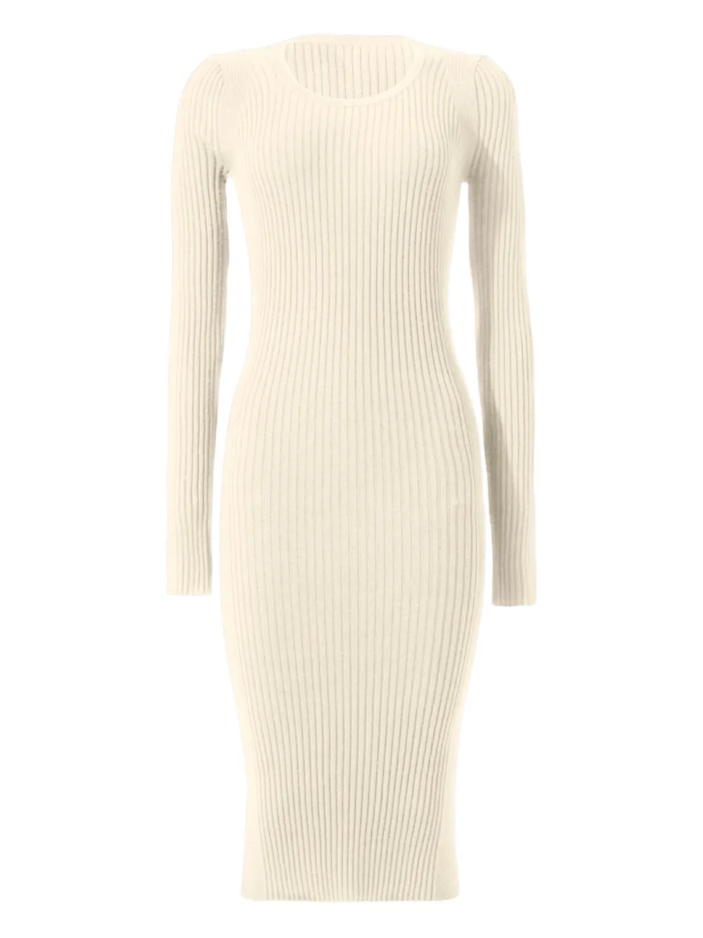 

Платье в рубчик из шерсти мериноса Wolford, белый