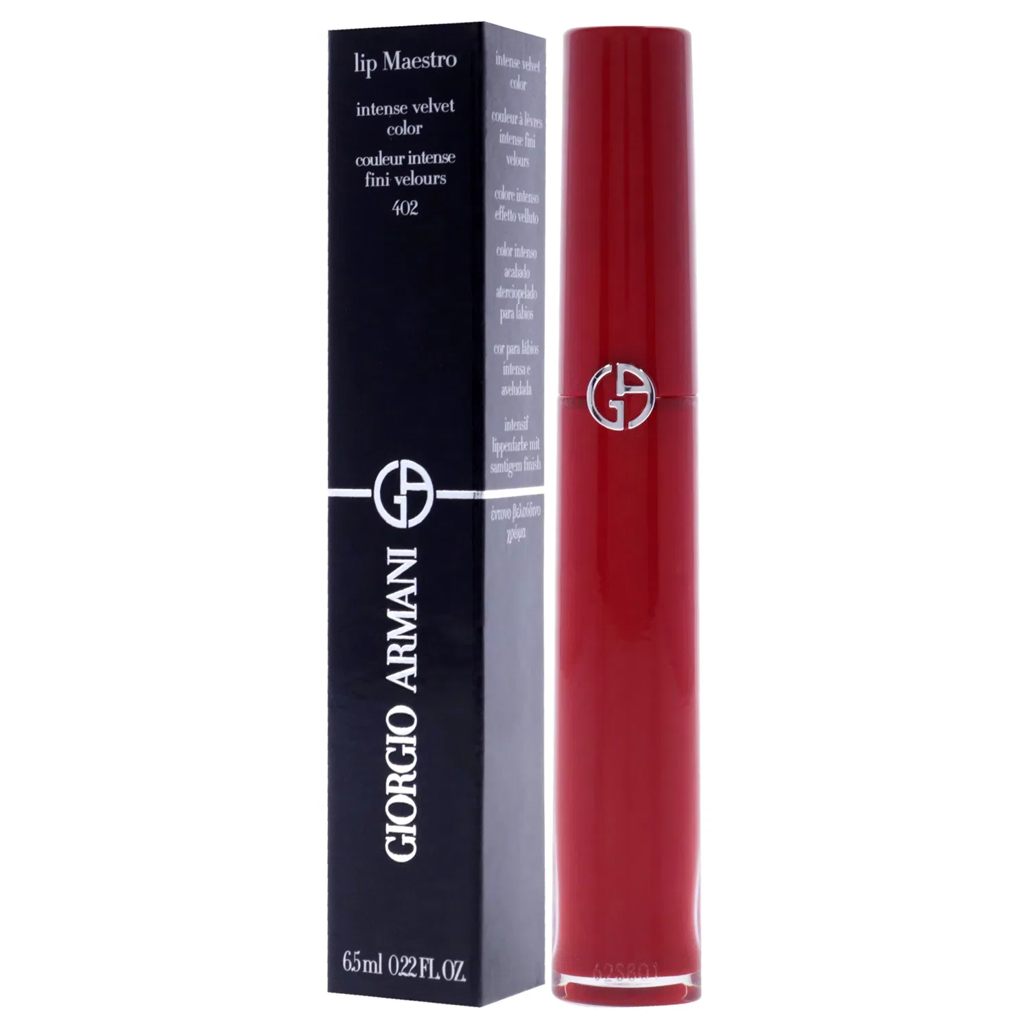 Помада Lip Maestro Intense Velvet Color - 402 Chinese Lacquer от Giorgio Armani для женщин - 0,22 унции, красный — фото 4