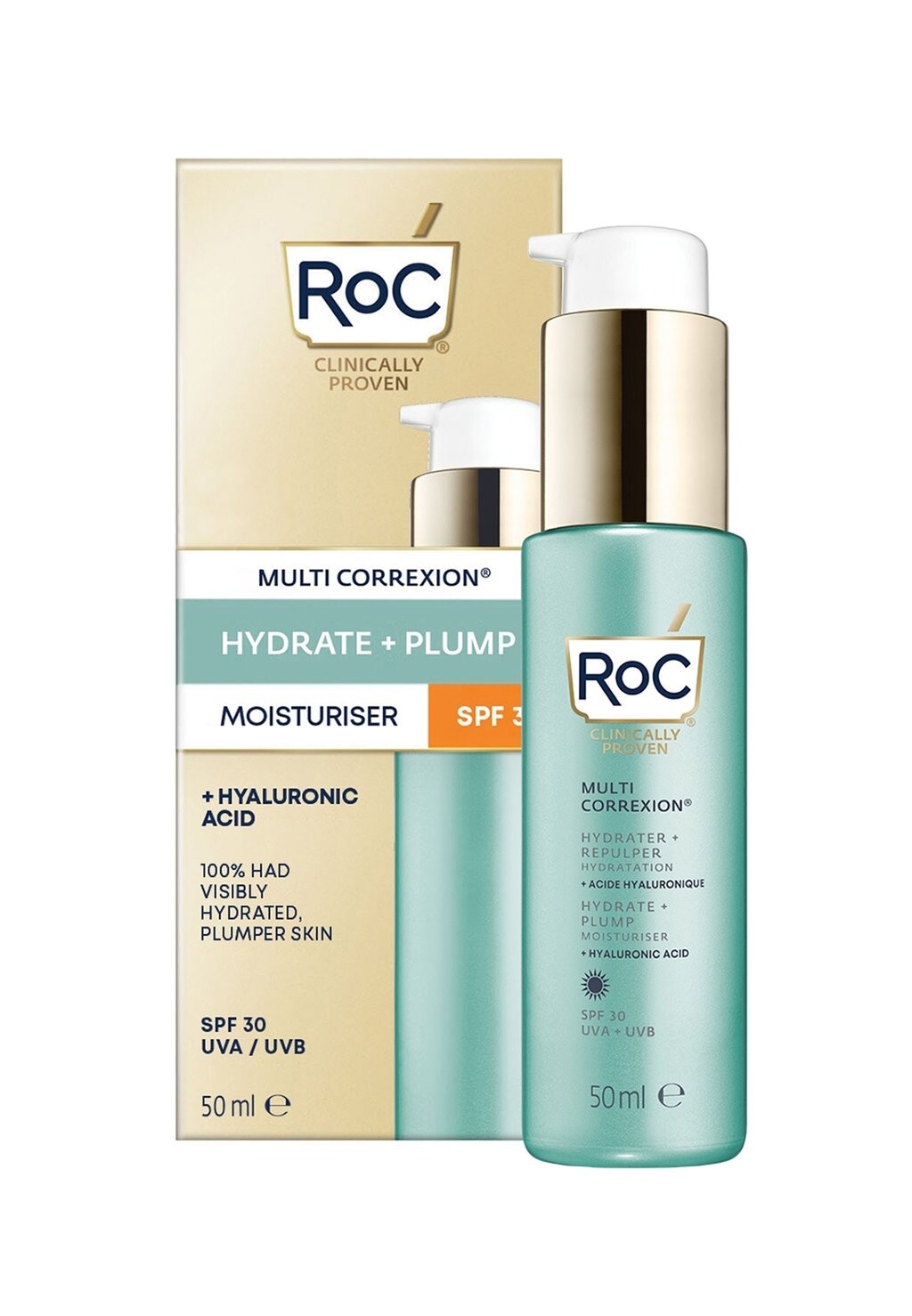 

Защита от солнца ROC MULTI CORREXION HYDRATE + PLUMP MOISTURISER 30SPF 50ML EU Roc Skincare, разноцветный