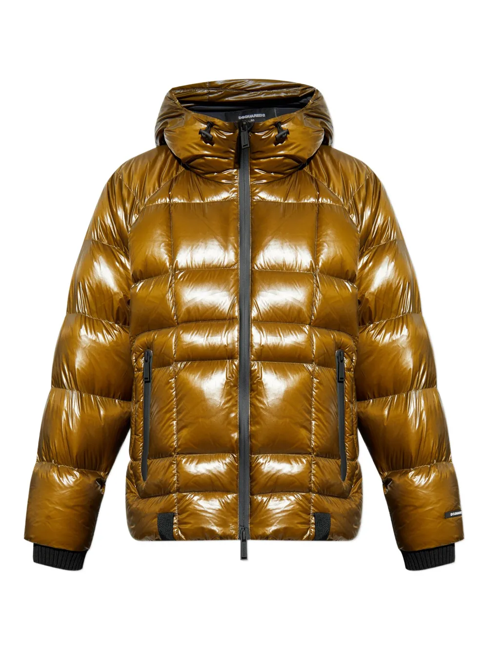 

Пуховик с нашивкой-логотипом DSQUARED2, золотой