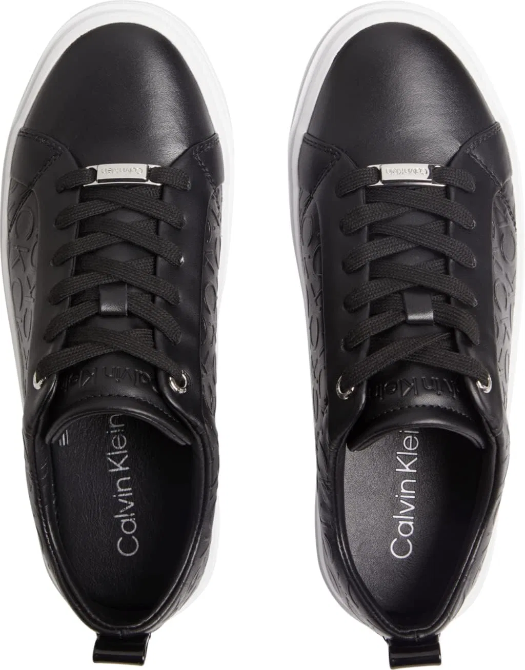 Женские кроссовки Calvin Klein HW0HW01328 с завышенной подошвой и шнуровкой Cupsole Wave, Bax — фото 4
