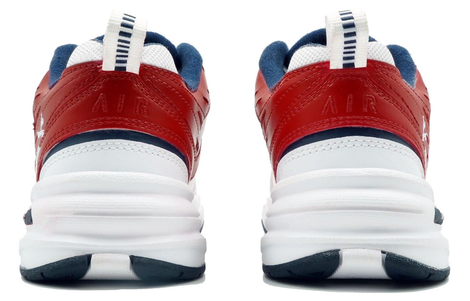 Кастомизированные кроссовки Nike Air Monarch 4 Chunky Sneakers Unisex, белый/красный — фото 4