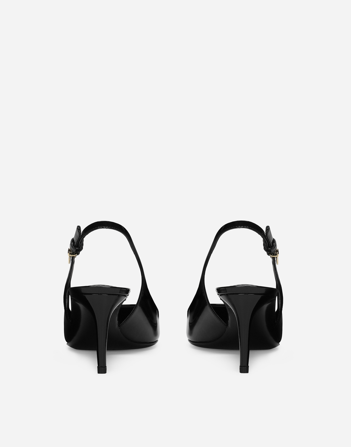 Лаковые туфли с открытой пяткой Dolce & Gabbana, черный — фото 3