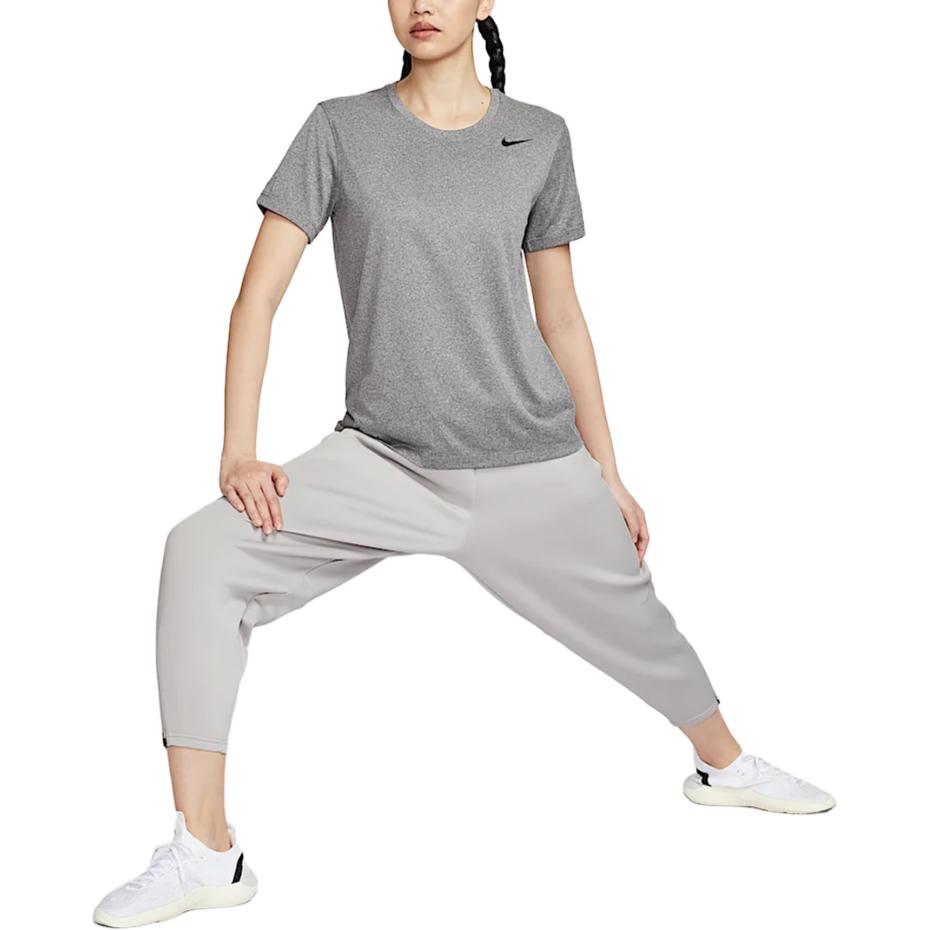 Футболка Dri Fit женская carbon gray Nike, серый — фото 4