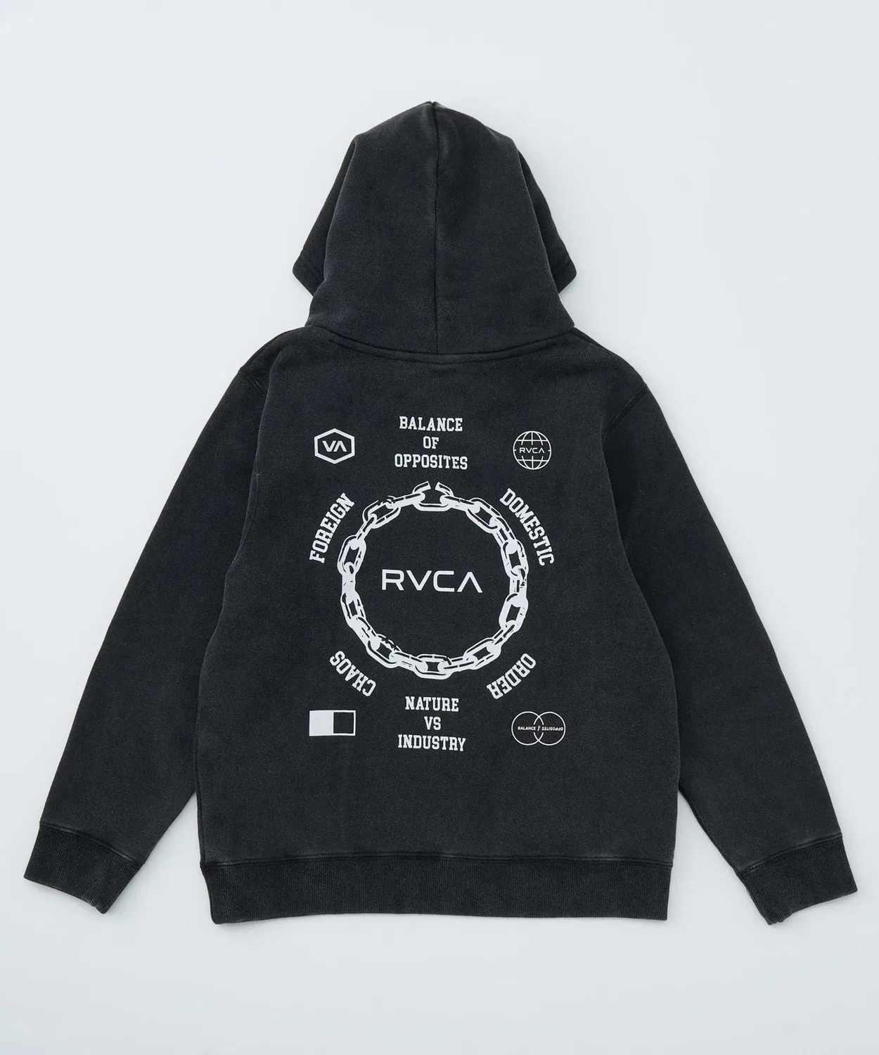 Детский пуловер-худи RVCA METAL URGY HD из футера с начёсом, белый