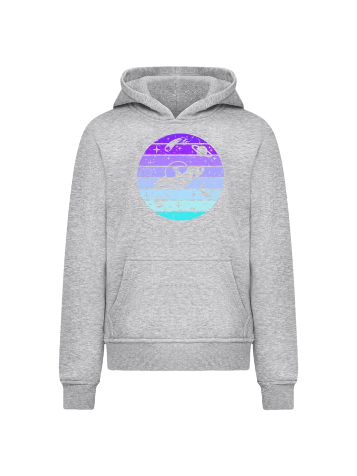 

Толстовка с капюшоном в стиле ретро с изображением инопланетного заката в цвете серый вереск F4NT4STIC