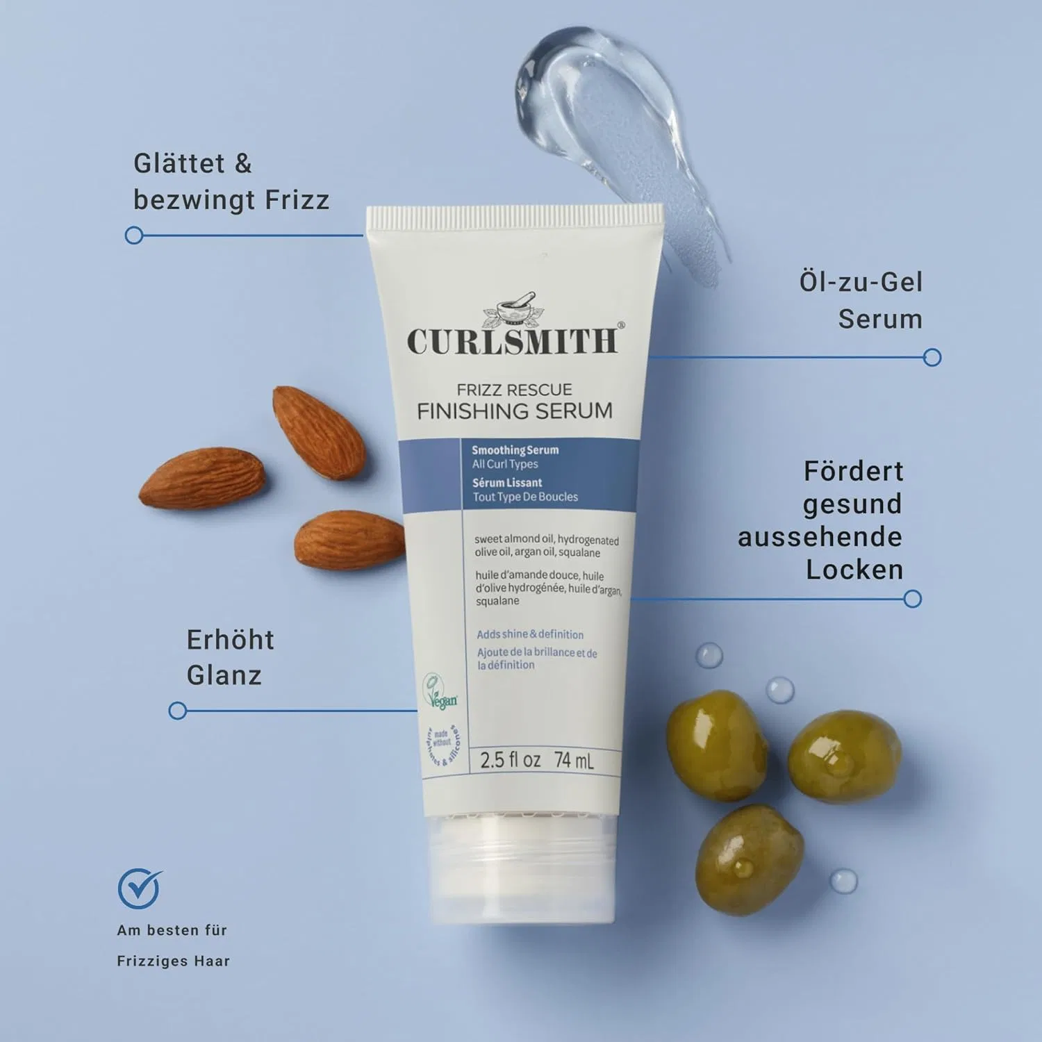 Сыворотка для вьющихся волос «Frizz Rescue Finishing Serum» от Curlsmith Curlsmith — фото 3