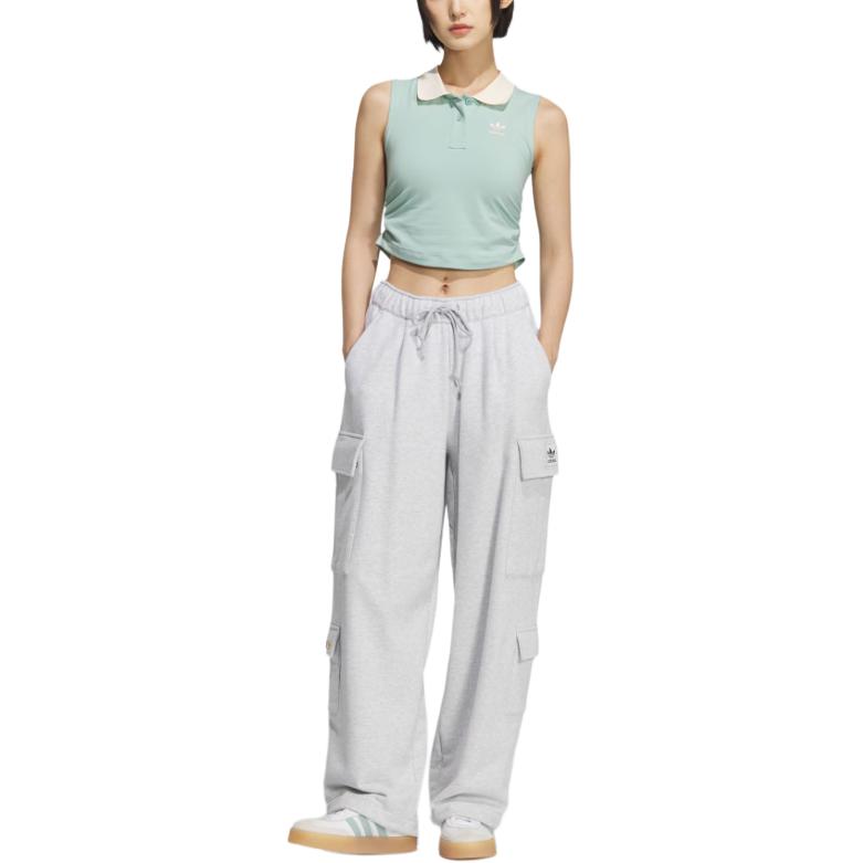 SS25 майка женская Adidas Originals, светло-зеленый/белый/желтый — фото 3
