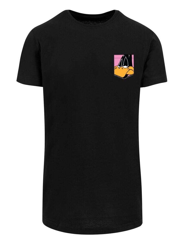 

Футболка F4NT4STIC Looney Tunes Daffy Duck Face Faux Pocket, черный