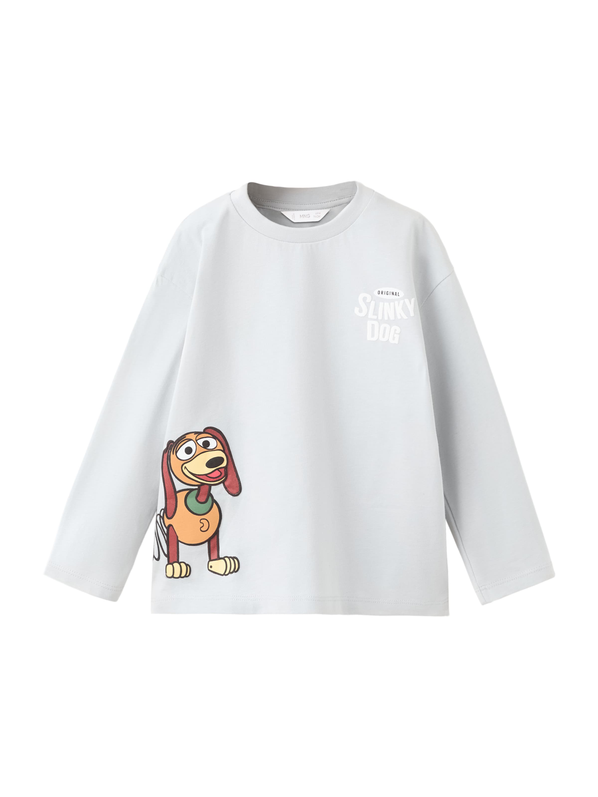 

MANGO KIDS Лонгслив 'TOYDOG' в светло-сером цвете