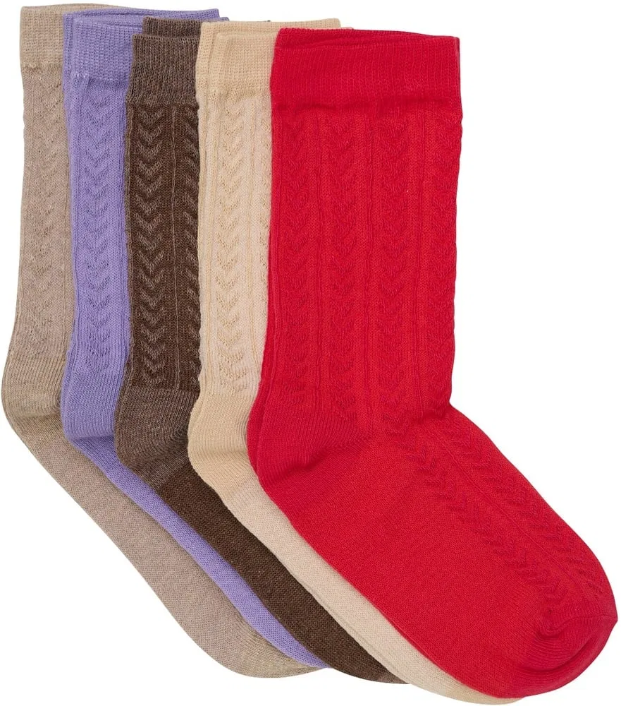 Носки детские Socks with Knit 5-Pack Minymo, красный