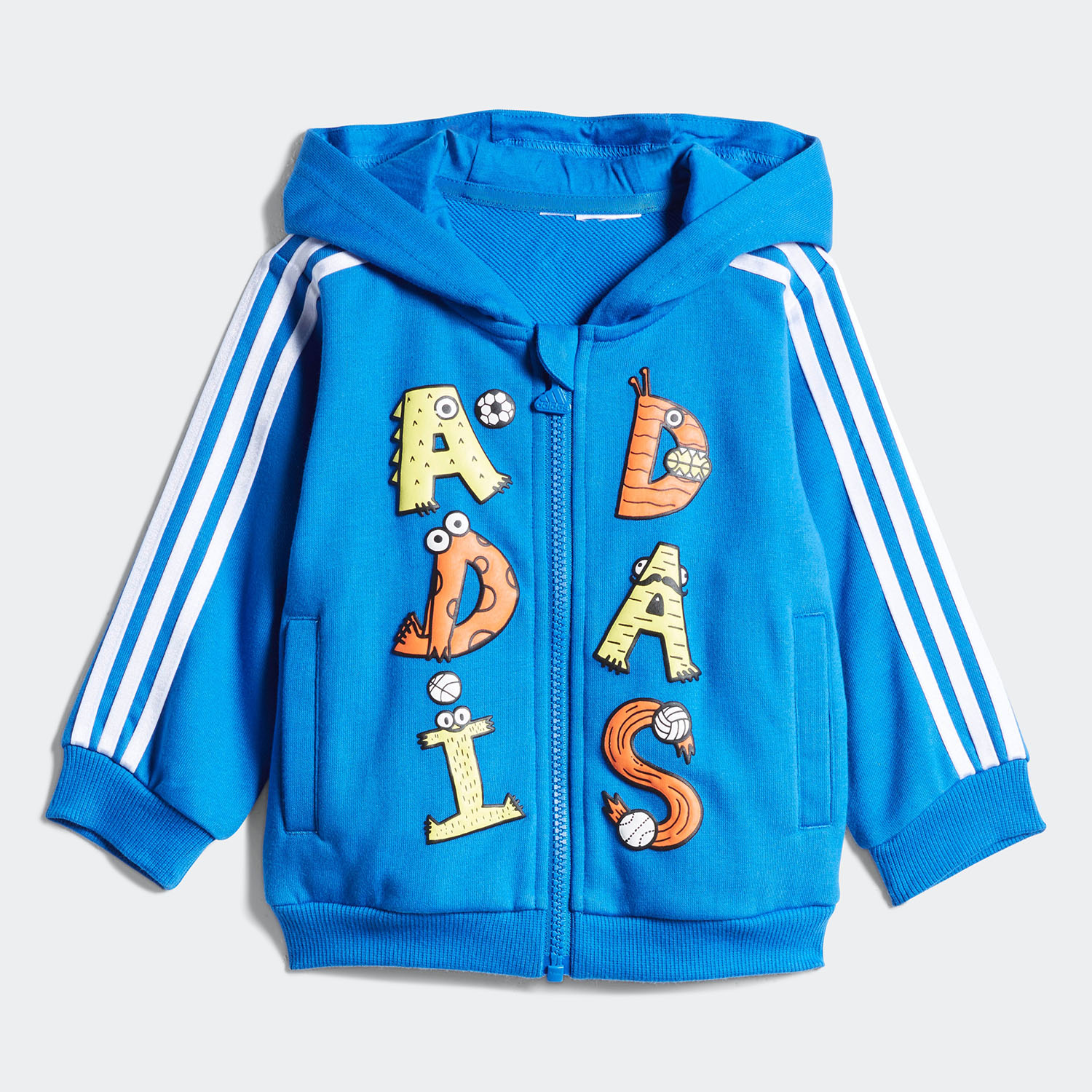 Повседневная спортивная одежда для детей 3-7 лет Adidas, светло-синий/темно-синий — фото 3