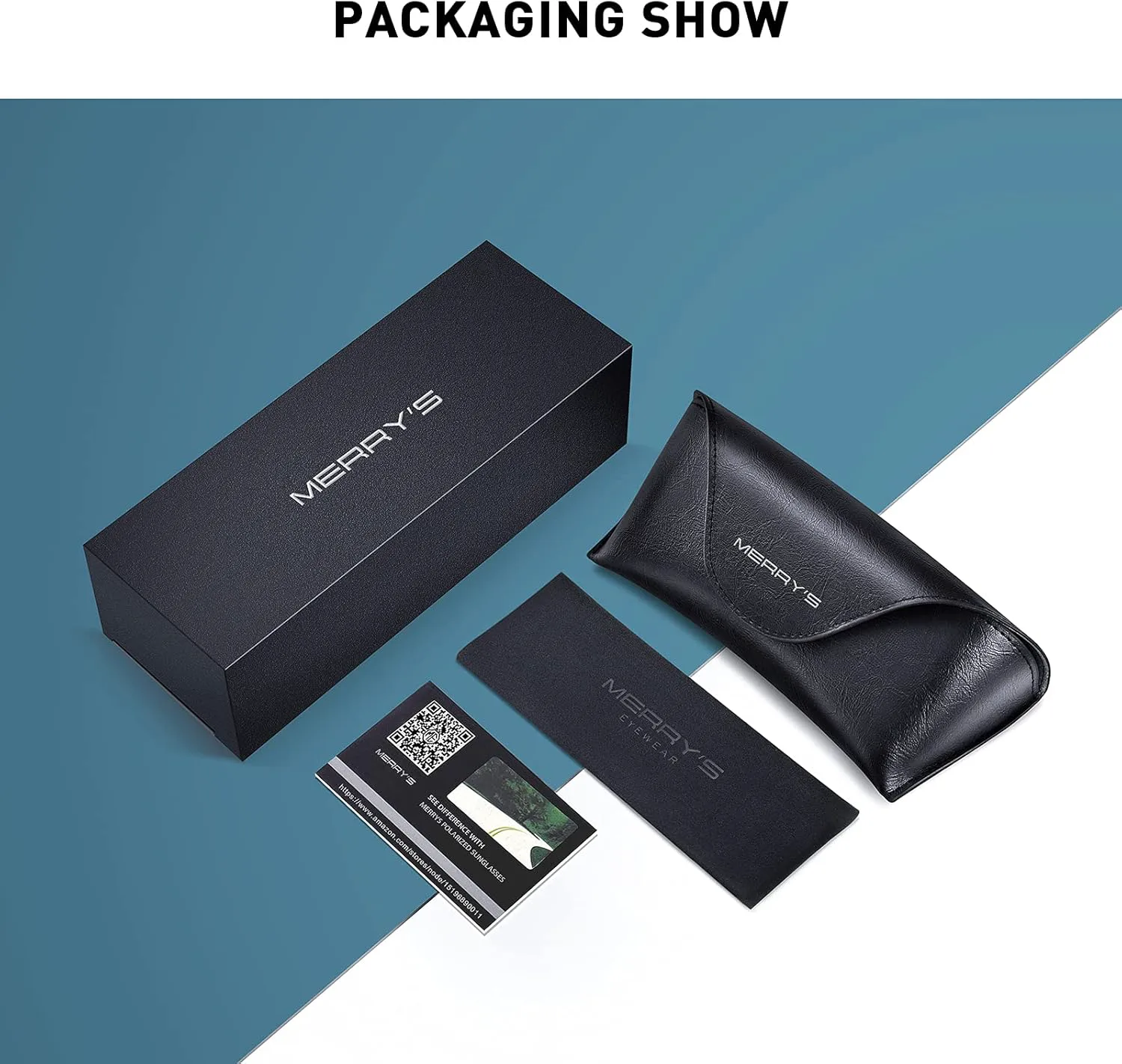 

Классические квадратные поляризованные солнцезащитные очки MERRY для женщин и мужчин, ретро-дизайнерские солнцезащитные очки UV400 S6140 MERRY'S, Black Frame/G15 Lens