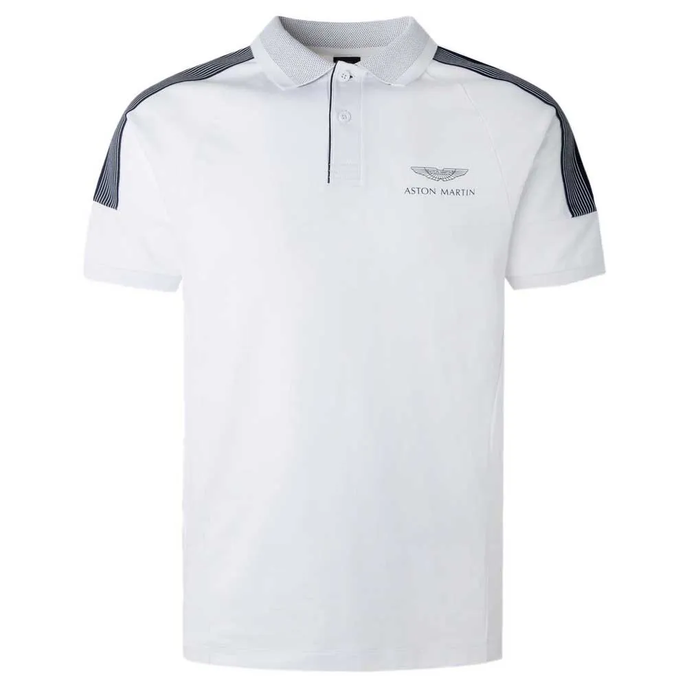 

Поло с коротким рукавом Hackett AMR Tape Shoulder, белый