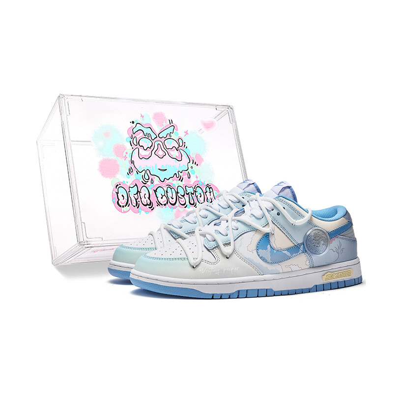 

Кроссовки Nike Dunk Skateboarding Shoes Unisex Low-top Blue, синий
