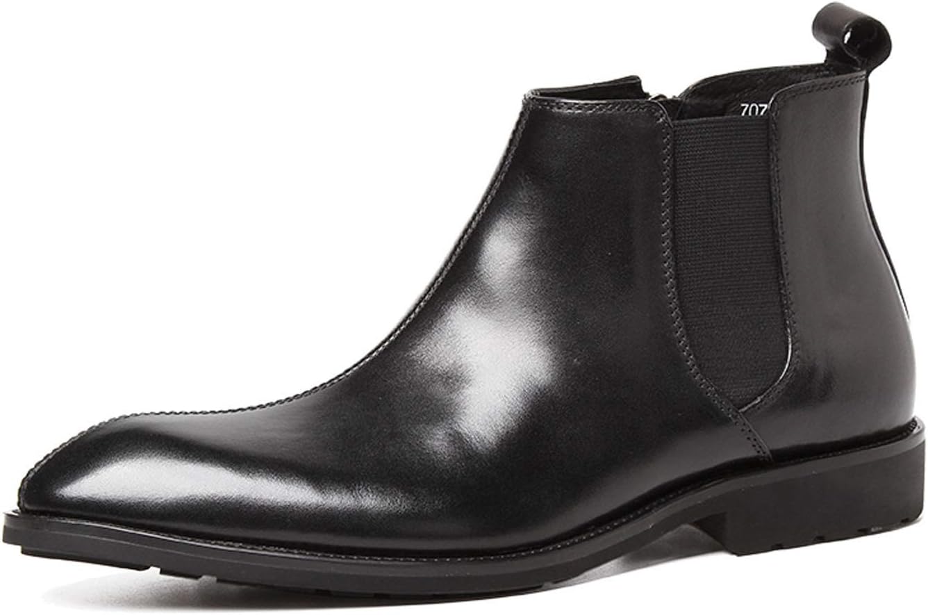 

Мужские повседневные ботинки Chelsea Santimon с молнией, классические ботинки на щиколотку для мужчин, черные и коричневые