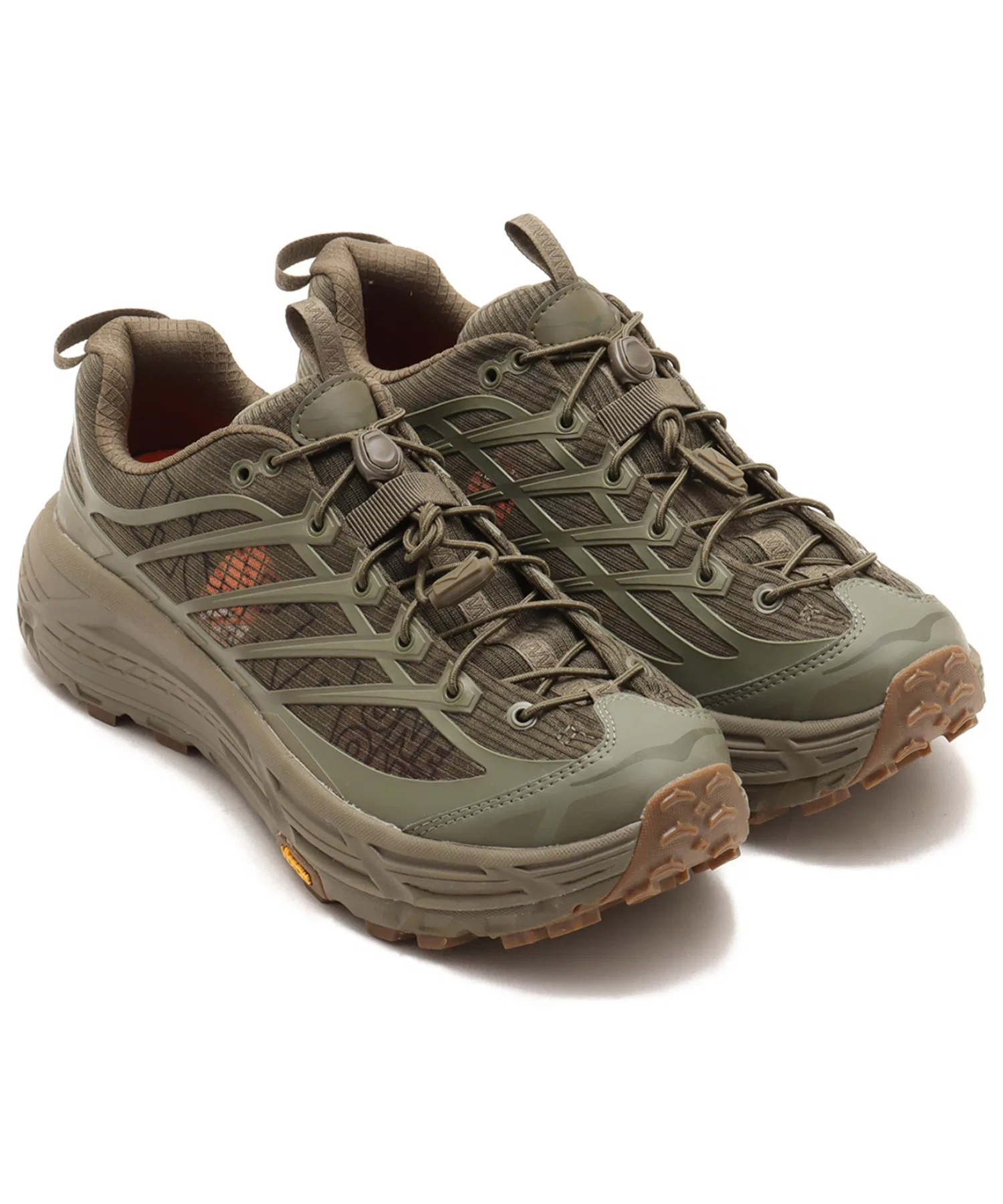 Унисекс кроссовки HOKA MAFATE THREE2 GRID JP оливкового цвета