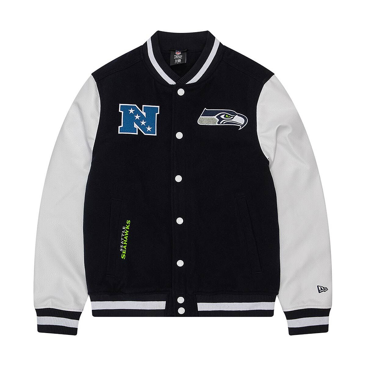 

Куртка NFL SEATTLE SEAHAWKS SIDELINE VARSITY JACKET New Era, цвет Navyblau, Синий, Куртка NFL SEATTLE SEAHAWKS SIDELINE VARSITY JACKET New Era, цвет Navyblau